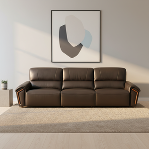 Sofá Modular Extensible <span class=keywords><strong>Motorizado</strong></span> Eléctrico de Cuero Genuino de <span class=keywords><strong>3</strong></span> <span class=keywords><strong>Plazas</strong></span>, Conjunto de Sofás Seccionales, Sala de Estar Moderna, Funcional e Inteligente - Product Image 2