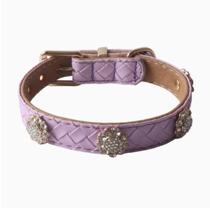 Collier pour animaux de compagnie en cuir PU avec strass, collier pour <span class=keywords><strong>chien</strong></span> et chat, design de bijoux exquis et étincelant, magnifique collier pour animaux de compagnie - Product Image 3