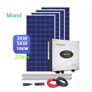 עניבת 1 מותג על רשת 30kw פנל סולארי כוח מערכת 20 Kw 50kw מחובר רשת שמש גנרטור סטים עבור מסחרי