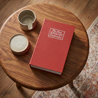 Coffre-fort portable en acier rouge en forme de livre avec clé pour la vente en gros