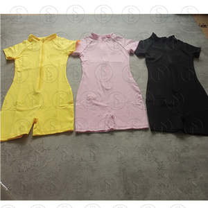 2026 Striped Design <strong>Romper</strong> Summer <strong>Shorts</strong> Sets Women Polo Collar 5 Point Bell Sleeve <strong>Shorts</strong> Striped One-Piece Outfit Custom Logo - Product Image 4