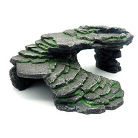 Vente directe usine Nouvelle plateforme de bain de soleil tendance pour tortues Accessoire d'aquarium très populaire pour reptiles en résine plastique pour animaux de compagnie