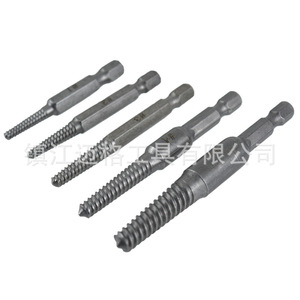 Hexagonal Shank <b>Reverse</b> Thread <b>Drill</b> <b>Bit</b> 5 Pcs Set For Metal Drilling Carbon Steel Black Oxide Finish - Product Image 4