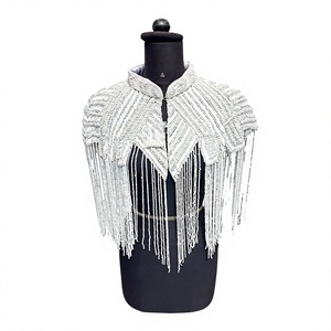 Top de Danza con Flecos y Cuentas para Mujer, Ropa de Actuación, Disfraz de Danza Tribal para Adultos, Spandex, Poliéster, Estampado Digital - Product Image 1