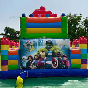 Huatong PVC anh hùng <span class=keywords><strong>Inflatable</strong></span> thư bị trả lại lâu đài khối xây dựng phim hoạt hình combo <span class=keywords><strong>Inflatable</strong></span> Trampoline trượt sân chơi trở ngại công viên - Product Image 6