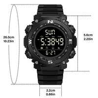 Reloj Deportivo Digital de Plástico para Hombre 2024, Luminoso, Resistente al Agua, con Cronómetro y Alarma, Venta al Por Mayor, Nuevo y Moderno