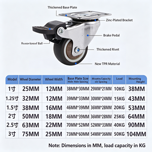 Stainless Steel Caster Wheels 100x80mm Flat Type With Side Pedal Brake Ball Bearing Locking Mechanism - Product Image 2