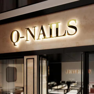 إضاءة خلفية ثلاثية الأبعاد من الأكريليك المتوهج حسب الطلب ، شعار شخصي ليد لشريط أظافر سبا ، لوحة علامات تجارية مضيئة - Product Image 2