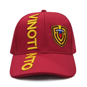 Gorra de Fútbol Vinotinto Borgoña, MOQ Bajo, OEM, ODM, Logotipo de Marca Personalizado, Letra 3D Bordada, Estructurada, 6 Paneles, para Hombre - Product Image 4