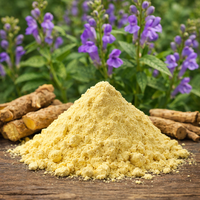 Poudre de Baicaline 85% 98% Flavonoïde Naturel Extrait d'Écorce de Scutellaria Baicalensis Qualité Alimentaire en Vrac 491-67-8 Baicaline