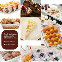 Vente en gros Boîtes à sandwich Boîtes d'emballage pour rouleaux de gâteaux Boîtes d'emballage alimentaire carré transparent avec couvercle design pour boulangerie