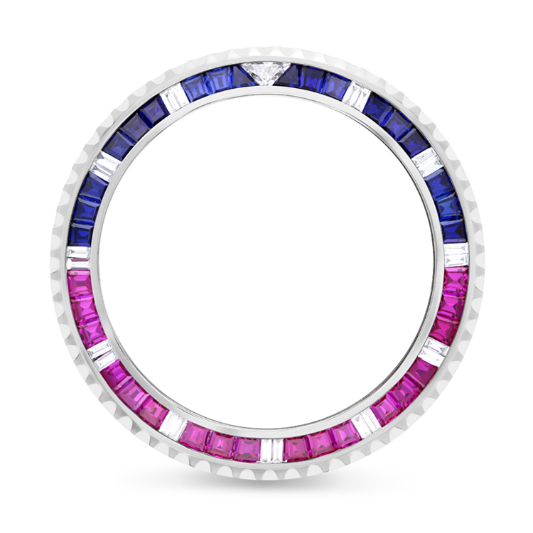 Пользовательский послепродажный рынок часов из нержавеющей стали с бриллиантами и рубинами и сапфирами для Sub //-mariner