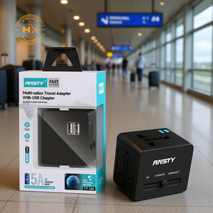 Adaptador de Viaje Universal Ansty CT-100 5A, Adaptador de Enchufe de Alta Amplitud para Uso Mundial - Product Image 3