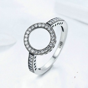 Bague de mode Wish Fashion plaquée argent avec zircon, alliance éternelle, bijoux pour femmes - Product Image 4