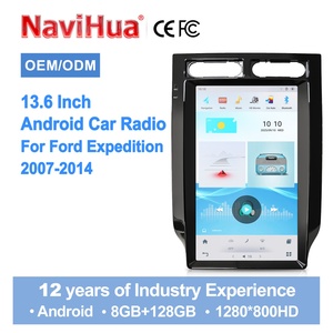 NaviHua Car Radio Audio GPS Navigation Stereo DVD <b>Player</b> 13.6" Tesla Style Multimedia Carplay Ford Expedition 2007--2014 Auto AC - Product Image 1