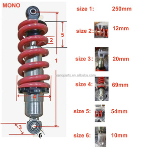 โช้คอัพหลัง WANOU MONO 250MM ปรับระดับได้ สำหรับรถ ATV และมอเตอร์ไซค์ - Product Image 6