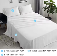 Drap de lit en satin 100% coton de luxe 5 étoiles pour hôtel Tissé vintage classique 250TC Drap de polyester de Chine King Size Vente en gros