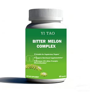 Capsules d'extrait de courge amère biologique naturelle, complément de Momordica Charantia, aide à réguler le métabolisme gastro-intestinal, OEM Privé - Product Image 1