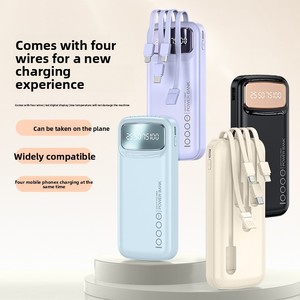 Nouvelle <span class=keywords><strong>batterie</strong></span> <span class=keywords><strong>externe</strong></span> en plastique moulée sur mesure avec câble intégré, charge rapide 3C, 20 000 mAh, <span class=keywords><strong>batterie</strong></span> polymère compacte, portable et <span class=keywords><strong>personnalisable</strong></span> - Product Image 4