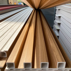 Cloison pvc panneau mural en <span class=keywords><strong>bambou</strong></span> revêtement en brique panneau mural extérieur décoratif cannelé en wpc - Product Image 4