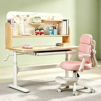 Bureau d'étude ergonomique pour enfants réglable en hauteur avec étagère Meubles en bois au design moderne