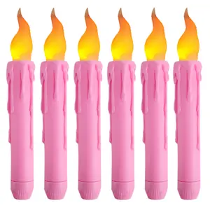 Candele a LED flottanti senza fiamma luci elettriche tremolanti candela conica candelabro natale Halloween matrimonio compleanno Par