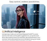 Kacamata Pintar Mt5 Ultra Generasi Baru dengan Kamera 8MP, Terjemahan Real-time AI, Pemutar Musik, Panggilan BT, Kotak Pengisian Daya, 2 Lensa