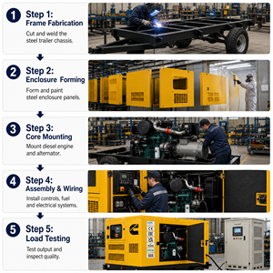 Generador Diésel Silencioso de 100 kVA con Motor Cummins, Weichai, Yuchai o Shangchai, 80 kW, 50 Hz/60 Hz, para Uso en Fábricas y Granjas - Product Image 1