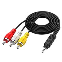 3.5mm Jack à 3 RCA mâle Audio vidéo AV câble auxiliaire stéréo cordon Standard convertisseur fil pour haut-parleur TV boîte CD DVD lecteur