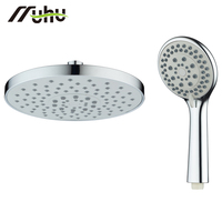 Colonne de douche murale moderne en acier inoxydable SS201 avec kit de douche pluie et douchette à main ABS 5 modes