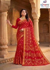 Stylish Elegant Traditional Ajmera Cotton <b>Saree</b> Soft Printed Ethnic Fashion Wear Collection for Women - Product Image 2