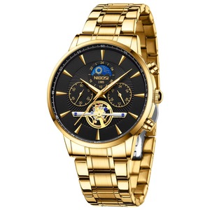 Reloj de Pulsera de Cuarzo de Lujo para Hombre Drioshipping 2309A, Resistente al Agua, Luminoso, Correa de Acero Inoxidable, Nuevo Diseño, Esfera de Cristal - Product Image 1