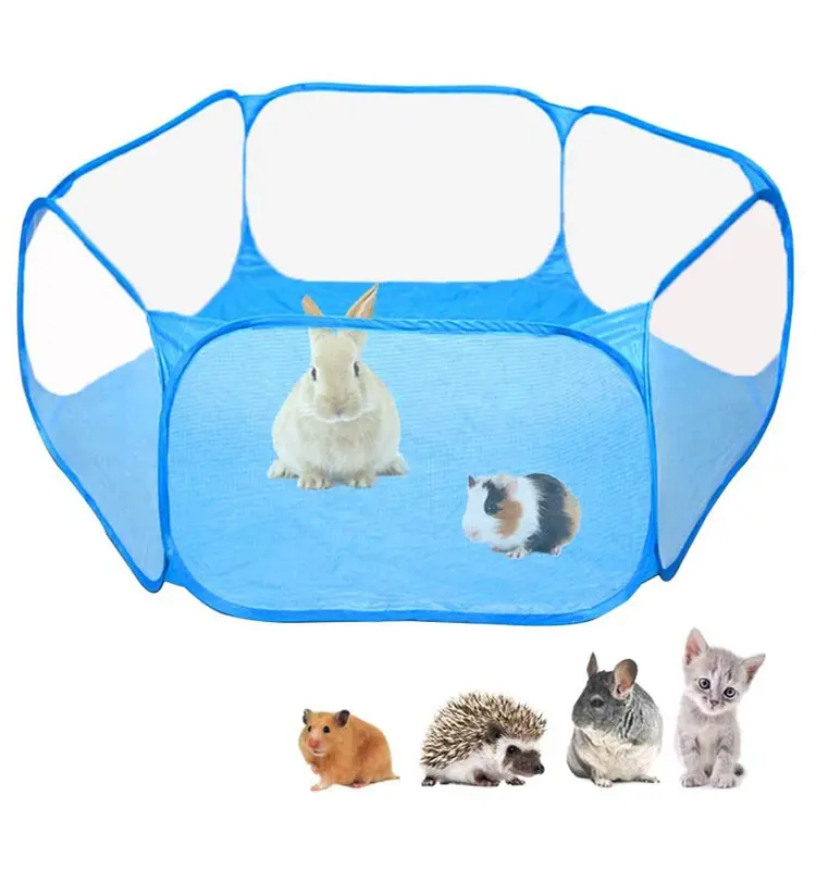 Breathable Pet Playpen Outdoor Indoor Exercise Fence Yard Fence Guinea Pig Rabbits Hamster Hedgehogs Small Animals Cage Tent