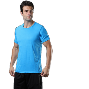 T-shirt d'été personnalisé OEM pour homme, col ample, séchage rapide, manches courtes, en jersey, disponible en soie glacée transfrontalière, grandes tailles - Product Image 1