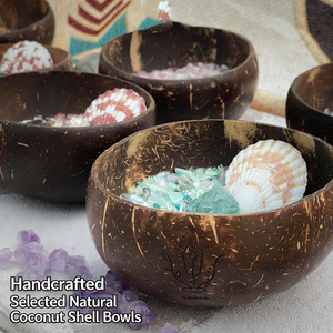Cuenco de Cuarzo LANJO para Meditación Espiritual, con Base de Cáscara de Coco, Forma Redonda, para Regalo, Decoración DIY - Product Image 5