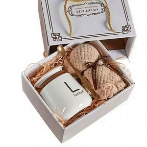 Juego de Regalo Creativo de Tazas de Cerámica con Diseño de Oso, Posavasos Calefactor y Toalla - Para Bodas, Cumpleaños, Recuerdos de Boda Hechos a Mano - Product Image 5