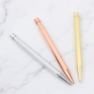 Stylo bille hexagonal en métal personnalisable avec logo, recharge Parker et impression UV pour cadeaux d'affaires et design haut de gamme - Product Image 1