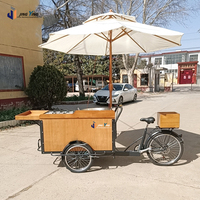 Tricycle alimentaire portable, chariot mobile pour pop-corn et hot-dogs avec plan de travail pour la vente de rue