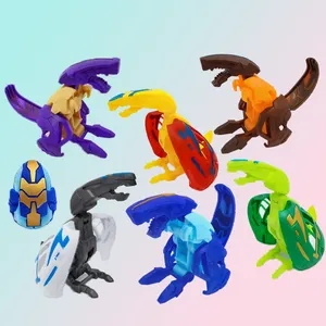 Kleines Dinosaurier-Roboter-Umwandlungsspielzeug 2 in 1 Umgeformte Dinosaurier-Eier Dinobot-Actionfiguren Geschenk Dinosaurier-Roboter-Spielzeug