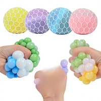 Jouets anti-stress en forme de raisin qui changent de couleur, jouets à presser, amusants et moelleux, en caoutchouc, emballage en boîte de couleur, en stock, vente en gros