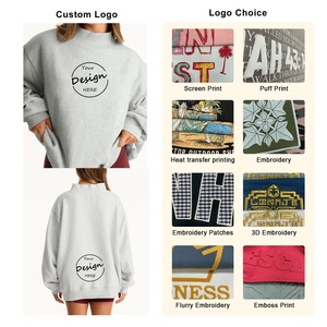 شعار مخصص للنساء ياقة مدورة أساسية واسع البلوز اسكواش رقبة عالية الياقة المدورة تنفس الأساسية الياقة المدورة البلوز - Product Image 2