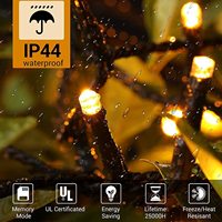 Guirlande lumineuse de Noël LED pour extérieur/intérieur Guirlande lumineuse extensible