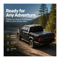 Couverture de benne de camion rétractable manuelle imperméable en alliage d'aluminium verrouillable pour pick-up 4x4