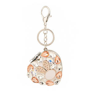 Heart-Shaped Bling Rhinestone <b>Compact</b> <b>Mirror</b> Double-Sided Portable Pocket <b>Mirror</b> Eco-Friendly Material 95% Reflectivity - Product Image 2