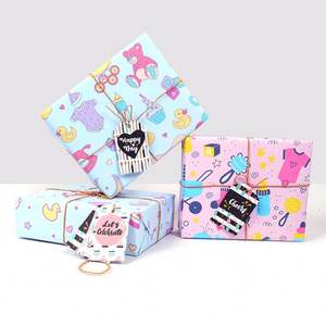 Wholesale 80g Birthday Cartoon Art <b>Paper</b> Tissue 43*300cm Gift Luxury Custom Packaging <b>Wrapping</b> <b>Paper</b> <b>Roll</b> - Product Image 3