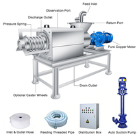 Nouvelle machine de déshydratation du fumier à haute efficacité, séparateur solide-liquide en acier inoxydable pour ferme, sécheur de fumier de porc et de vache 380V 7.5KW