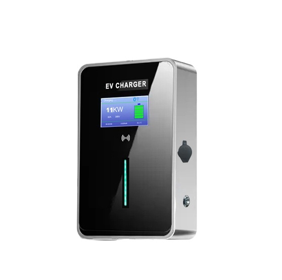 Bomern New Commercial 22KW 32A Type2 DLB IP65 Three Phase EV Wallbox Charger with Double Socket OCPP1.6 APP+WiFi+RFID