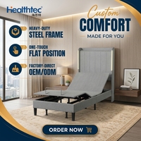 Lit électrique réglable moderne avec cadre en métal, fonctions de massage et d'inclinaison, pour la maison, la chambre, l'hôtel et l'appartement