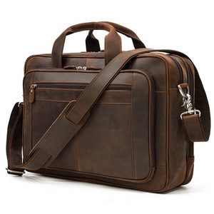 Sac d'ordinateur portable unisexe en cuir véritable de qualité supérieure, design personnalisé haut de gamme - Product Image 3