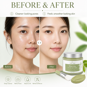 Mascarilla de Barro Volcánico con Té Verde OEM, Limpieza Profunda, Absorbe el Exceso de Grasa, Purifica los Poros, Elimina Puntos Negros, Suaviza y Refresca la Piel - Product Image 4